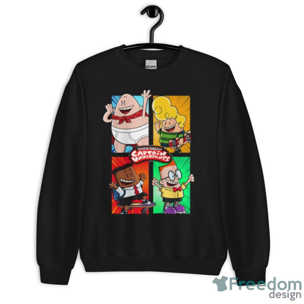 Cutfem4sf Graphic Captain Underpants Colored Shirt - Unisex Crewneck Sweatshirt