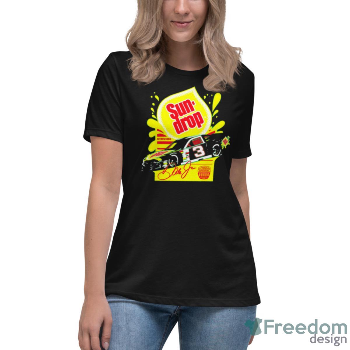 Dale Earnhardt Jr. JR Motorsports Sun Drop Car Signature Shirt - Womens Relaxed Short Sleeve Jersey Tee Dale Earnhardt Jr. JR Motorsports Sun Drop Car Signature Shirt - Womens Relaxed Short Sleeve Jersey Tee