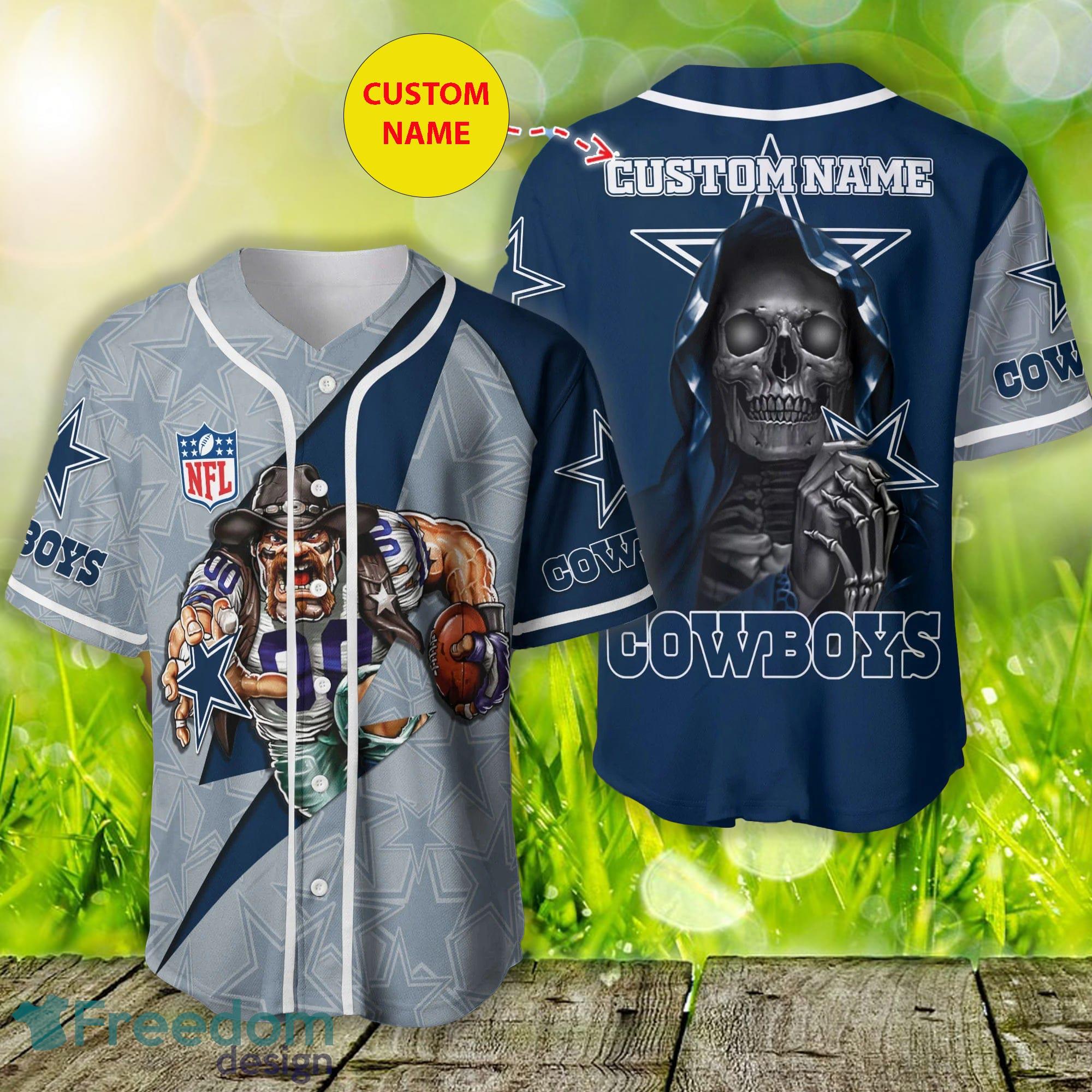 Men's Camo Skull Custom Name Dallas Cowboys Black T Shirt - Dallas