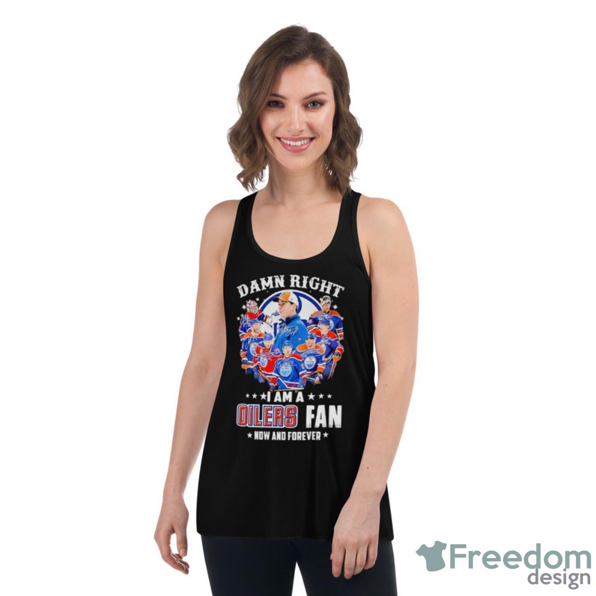 Damn Right I Am A Edmonton Oilers Fan Now And Forever 2023 Signatures Shirt image Damn Right I Am A Edmonton Oilers Fan Now And Forever 2023 Signatures Shirt