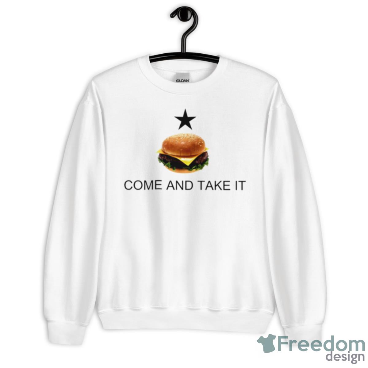 Dan Crenshaw Come And Take It Hamburger Shirt - Unisex Heavy Blend Crewneck Sweatshirt