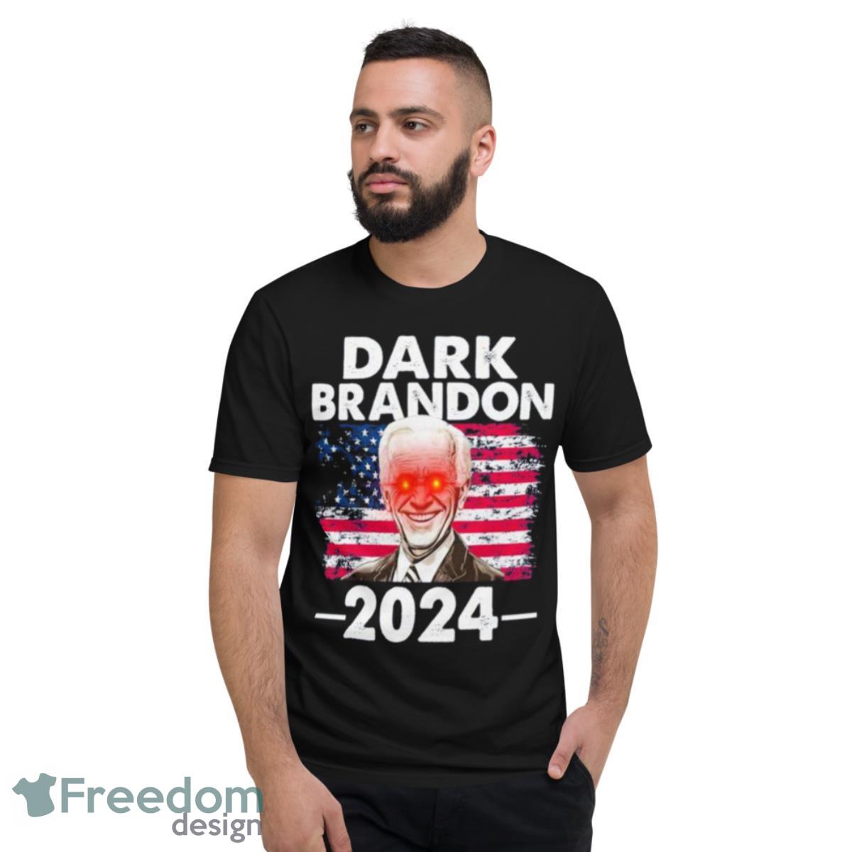 Dark Brandon Biden 2024 President Election America Flag Shirt - Short Sleeve T-Shirt