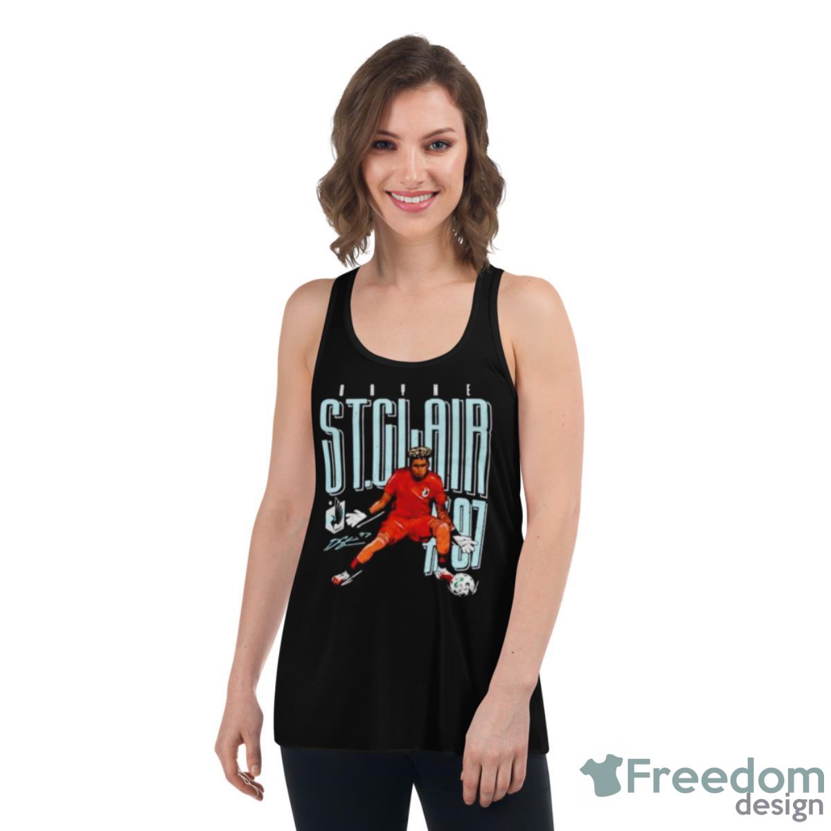 Dayne St. Clair Minnesota United Minnesota United Dash Shirt - Womens Flowy Racerback Tank Dayne St. Clair Minnesota United Minnesota United Dash Shirt - Womens Flowy Racerback Tank