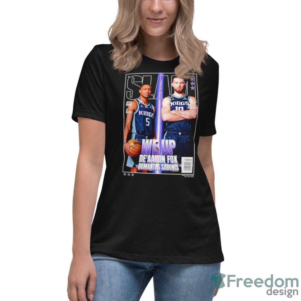 De’Aaron Fox And Domantas Sabonis Sacramento Kings ’47 Slam Super - Womens Relaxed Short Sleeve Jersey Tee De’Aaron Fox And Domantas Sabonis Sacramento Kings ’47 Slam Super - Womens Relaxed Short Sleeve Jersey Tee