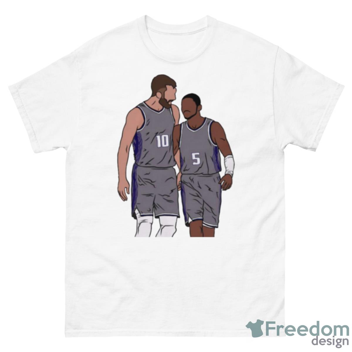 De’aaron Fox And Domantas Sabonis Sacramento Kings Shirt - 500 Men’s Classic Tee Gildan