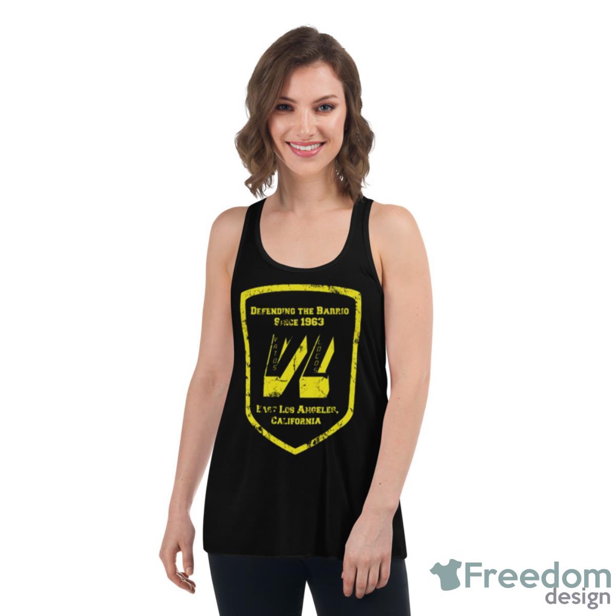 Defending The Barrio Shirt - Womens Flowy Racerback Tank Defending The Barrio Shirt - Womens Flowy Racerback Tank