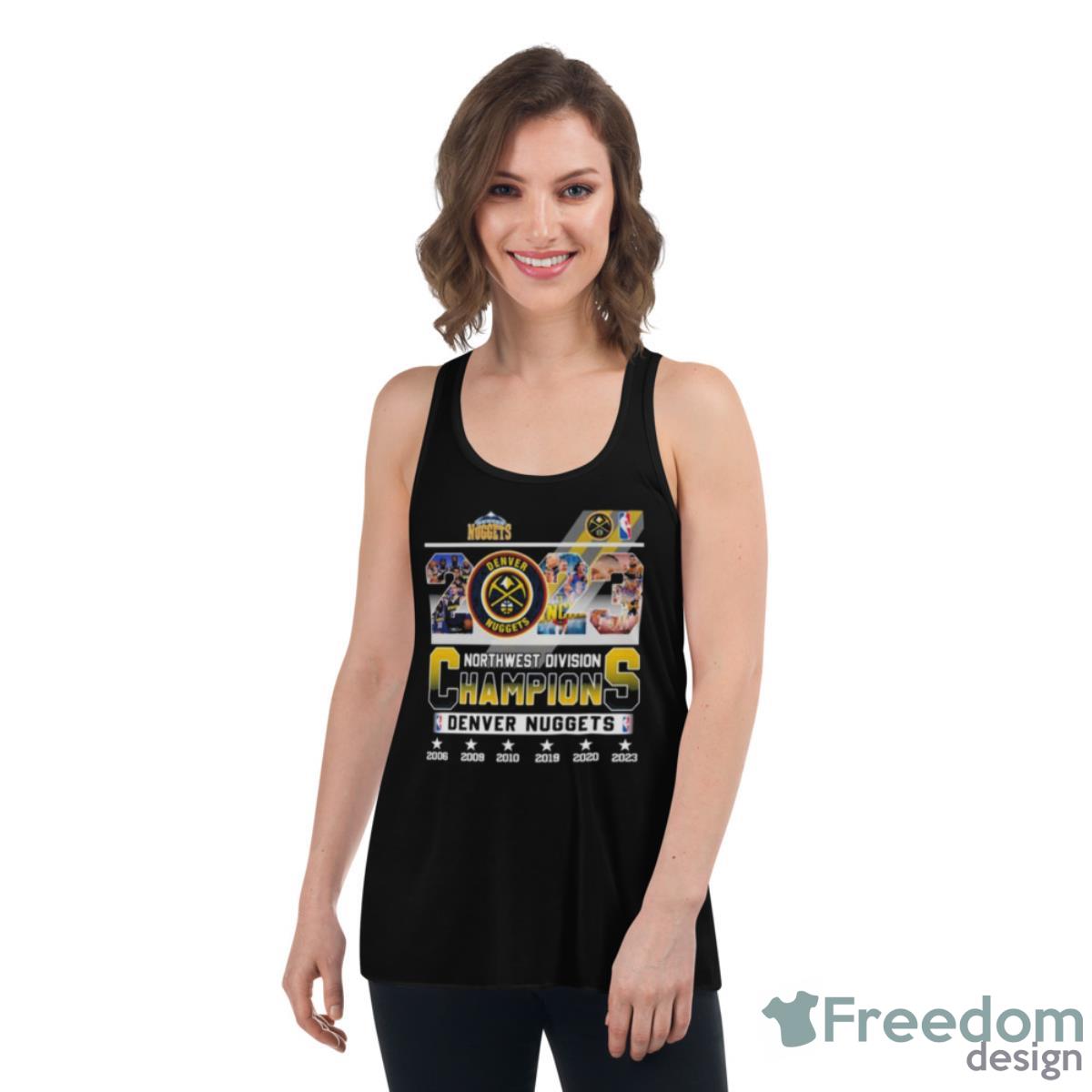 Denver Nuggets 2023 Northwest Division Champions Shirt - Womens Flowy Racerback Tank Denver Nuggets 2023 Northwest Division Champions Shirt - Womens Flowy Racerback Tank