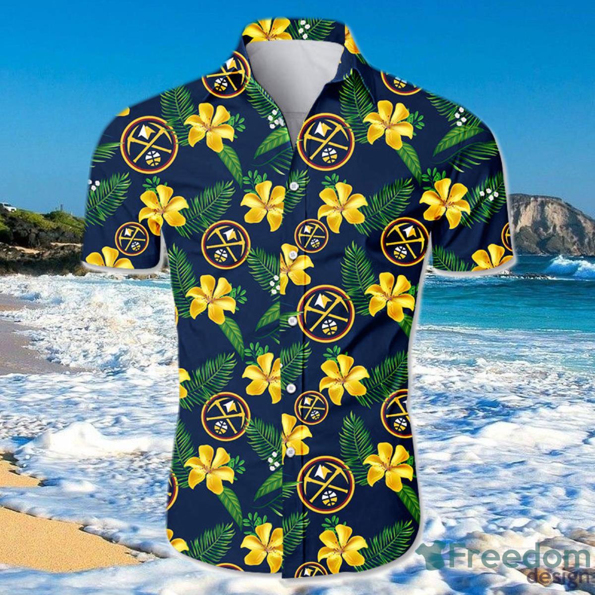 Denver Nuggets Hawaiian Shirt For Men And Women Small Flowers Product Photo 1