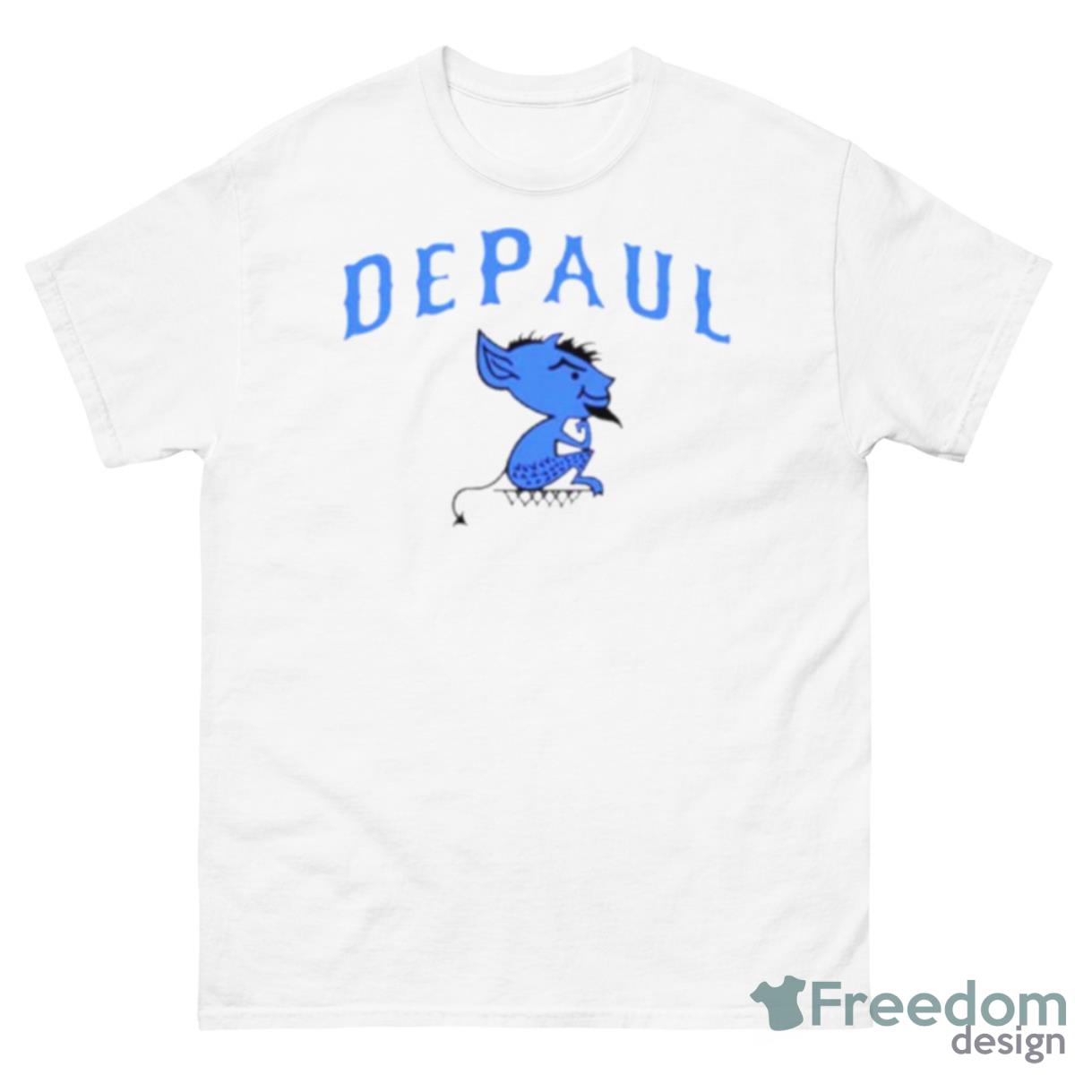 DePaul University Blue Demon Shirt - 500 Men’s Classic Tee Gildan