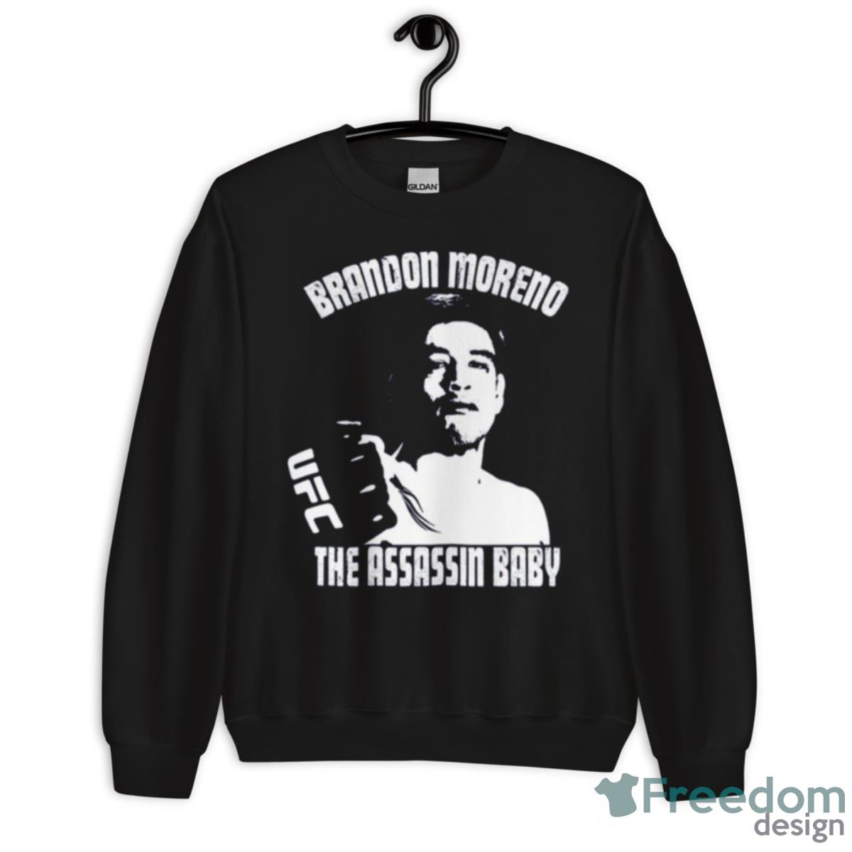 Designs White Brandon Moreno Shirt - Unisex Crewneck Sweatshirt