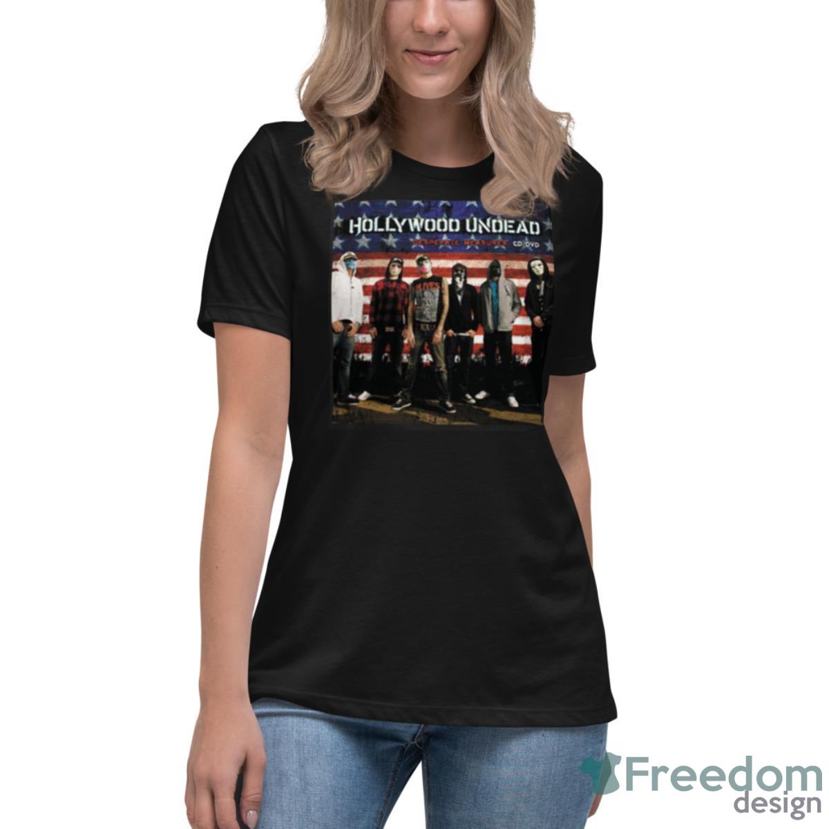 Desperate Measures Hollywood Undead Shirt - Womens Relaxed Short Sleeve Jersey Tee Desperate Measures Hollywood Undead Shirt - Womens Relaxed Short Sleeve Jersey Tee