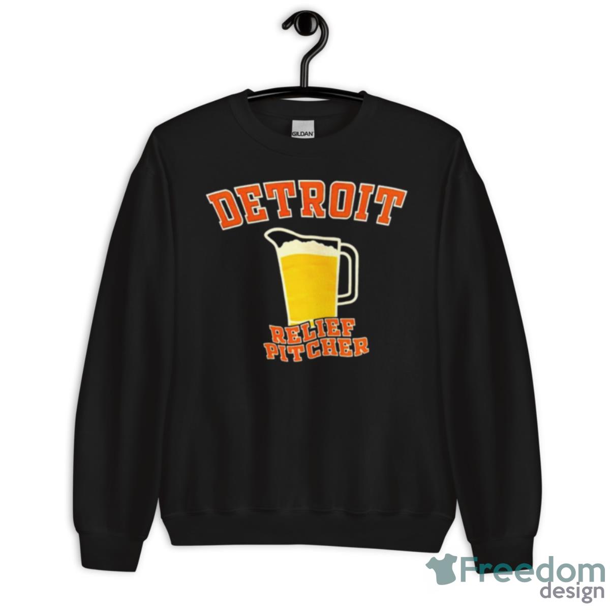 Detroit Relief Pitcher Beer Shirt - Unisex Crewneck Sweatshirt