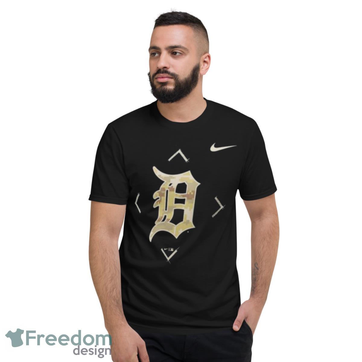 Detroit Tigers Nike Camo Logo 2023 Shirt - Short Sleeve T-Shirt