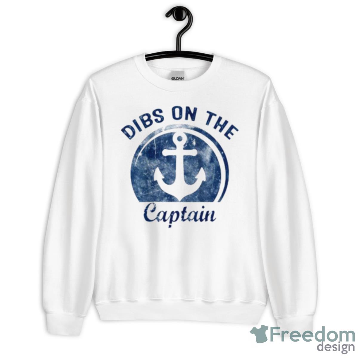 Dibs On The Captain Boating Captain Wife Shirt - Unisex Heavy Blend Crewneck Sweatshirt