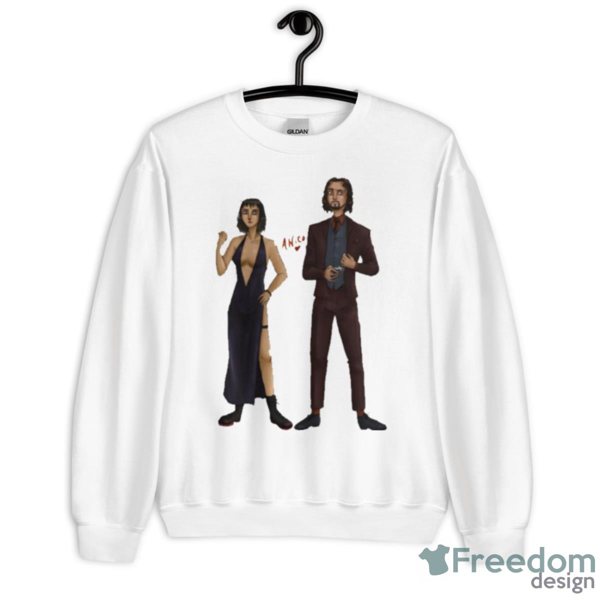 Diego And Lila From Umbrella Academy Shirt - Unisex Heavy Blend Crewneck Sweatshirt