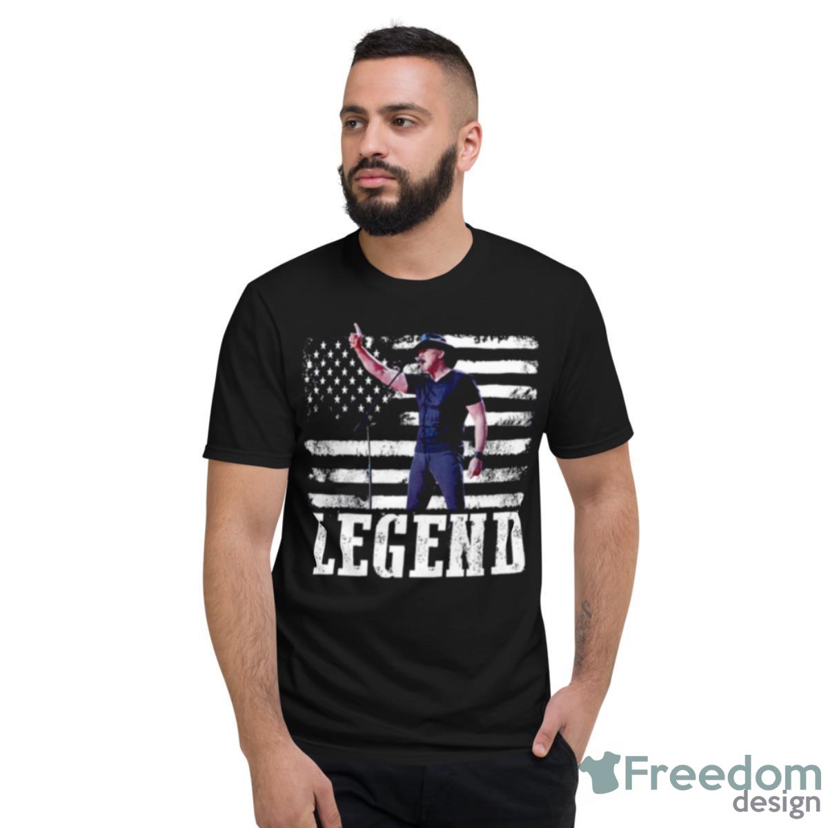 Distressed American Flag Name Music Trace Adkinslegend Shirt - Short Sleeve T-Shirt