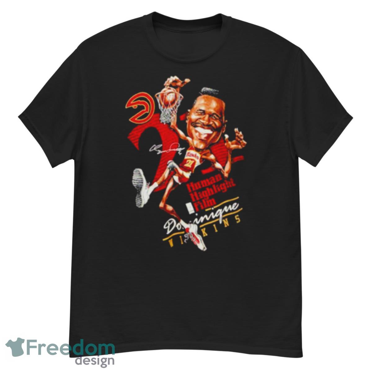 Dominique Wilkins Atlanta Hawks Hardwood Classics Caricature Shirt - G500 Men’s Classic T-Shirt