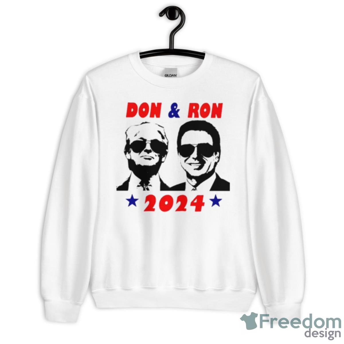 Donald Trump And Ron DeSantis 2024 Shirt - Unisex Heavy Blend Crewneck Sweatshirt