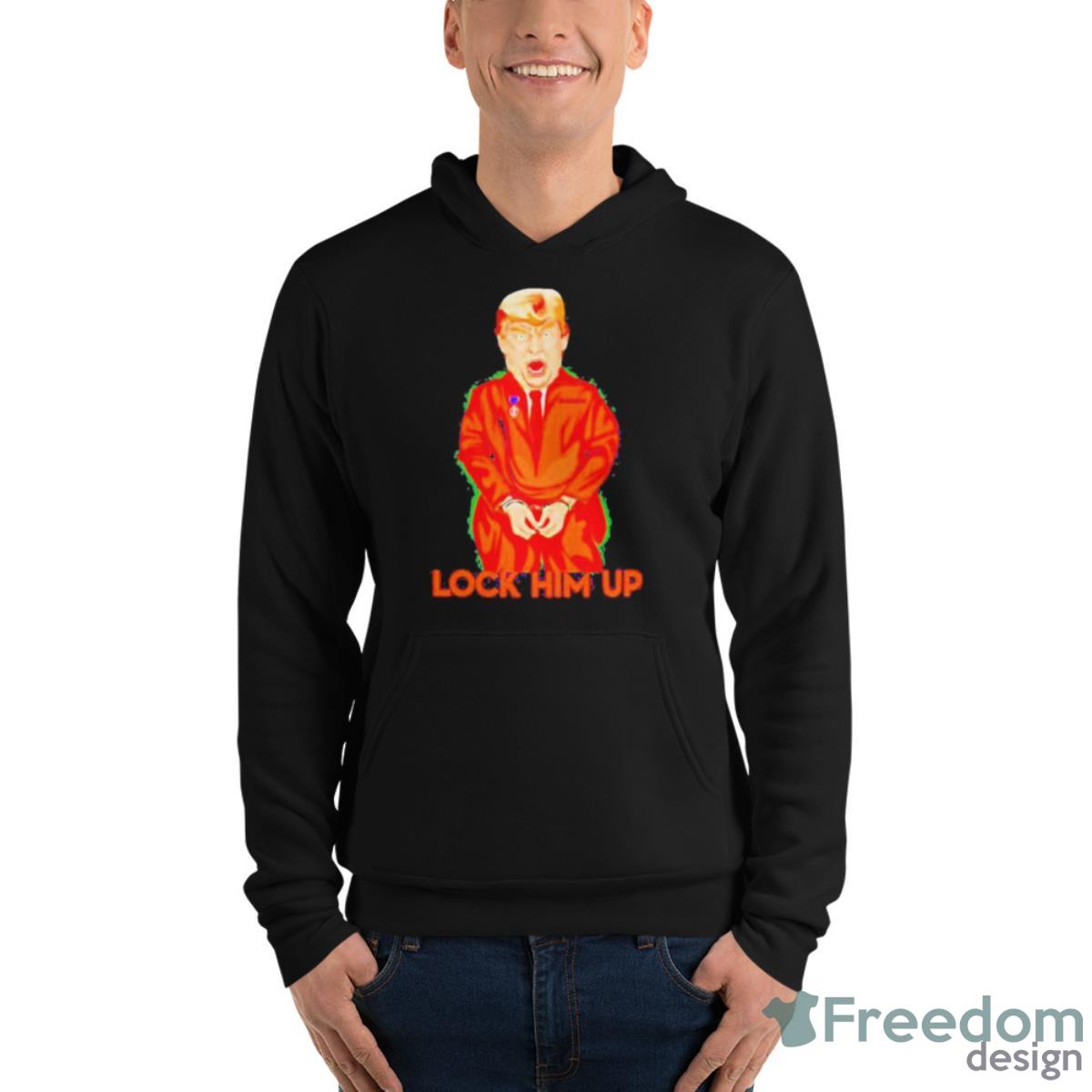 Donald Trump Prison Lock Him Up 2023 Shirt - Unisex Fleece Pullover Hoodie Donald Trump Prison Lock Him Up 2023 Shirt - Unisex Fleece Pullover Hoodie