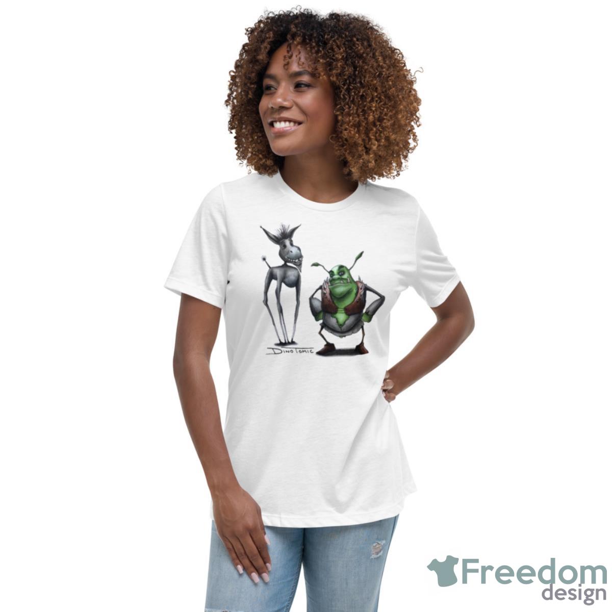 Donkey And Shrek Shirt - Womens Relaxed Short Sleeve Jersey Tee Donkey And Shrek Shirt - Womens Relaxed Short Sleeve Jersey Tee