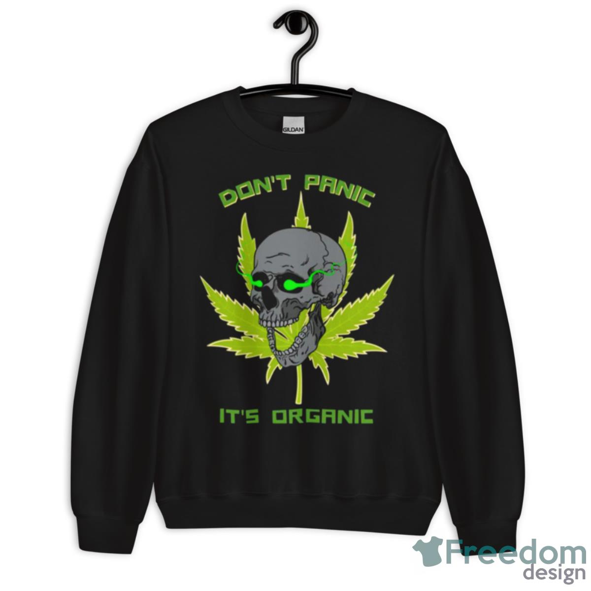 Dont Panic Its Organic Rasta Skull Shirt - Unisex Crewneck Sweatshirt