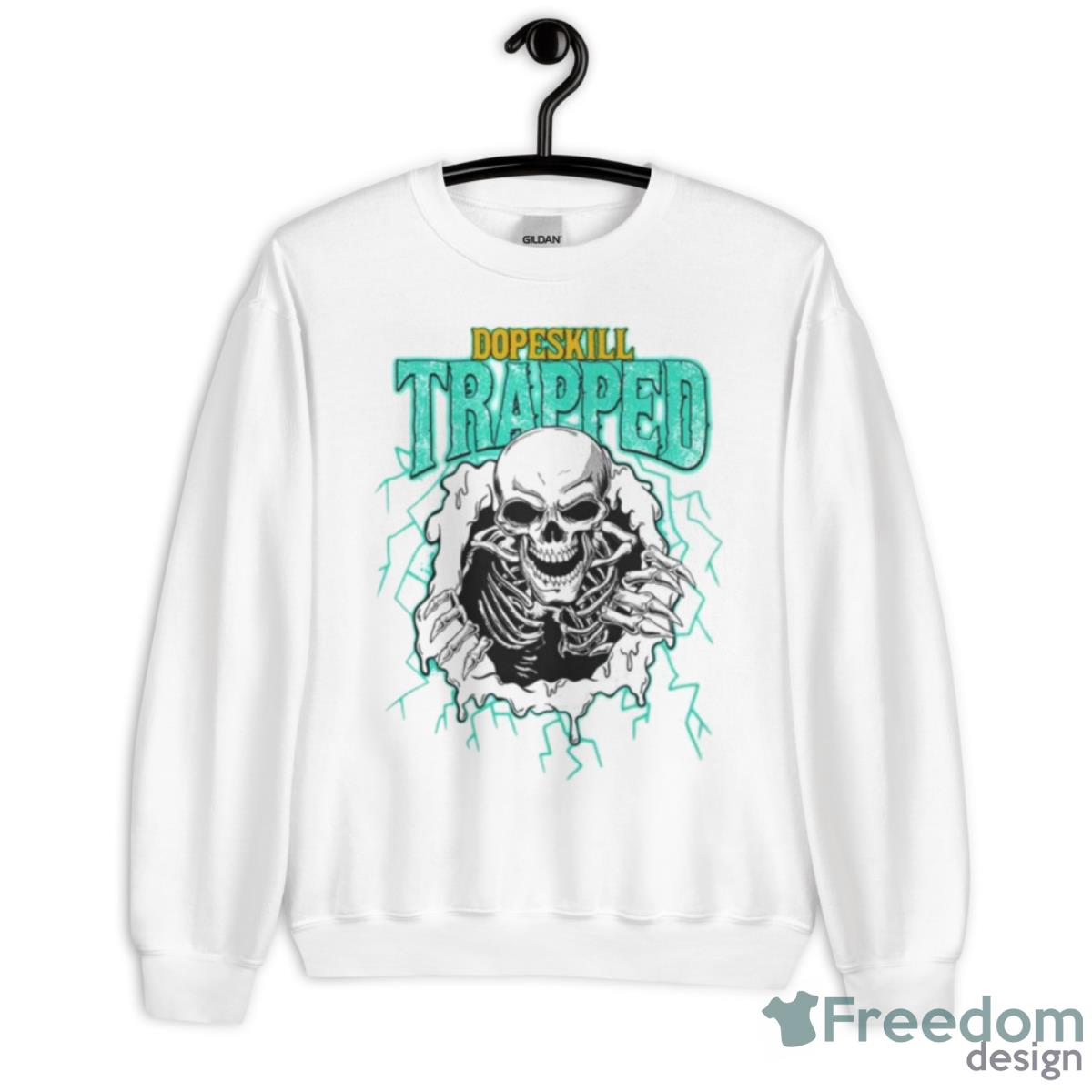 Dopeskill New Emerald Trapped Halloween Skull Shirt - Unisex Heavy Blend Crewneck Sweatshirt