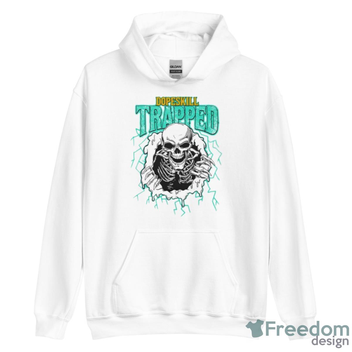 Dopeskill New Emerald Trapped Halloween Skull Shirt - Unisex Heavy Blend Hooded Sweatshirt Dopeskill New Emerald Trapped Halloween Skull Shirt - Unisex Heavy Blend Hooded Sweatshirt