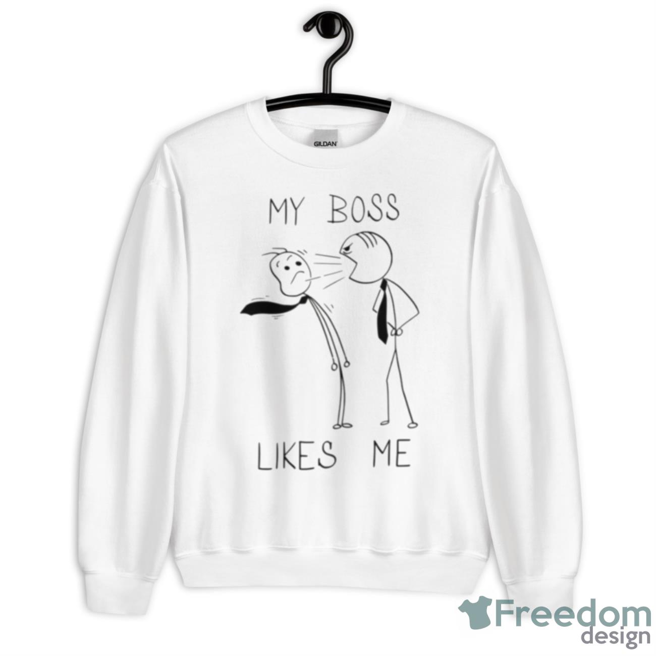 Drawing Boss And Worker Stickman Shirt - Unisex Heavy Blend Crewneck Sweatshirt