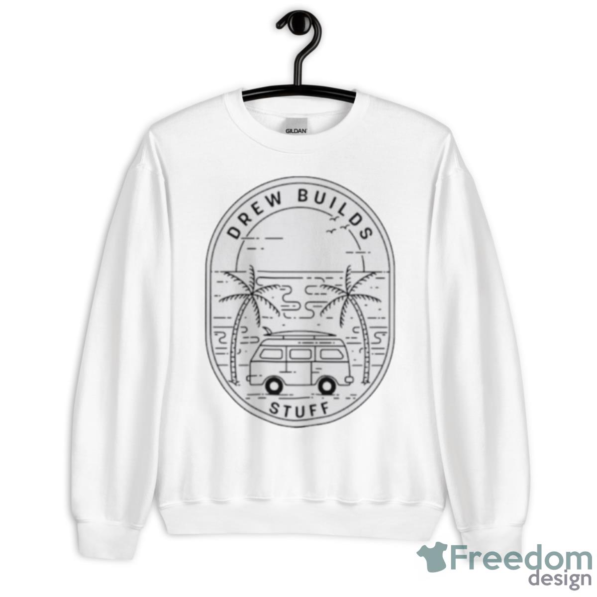 Drew Builds Stuff Van Camper Shirt - Unisex Heavy Blend Crewneck Sweatshirt