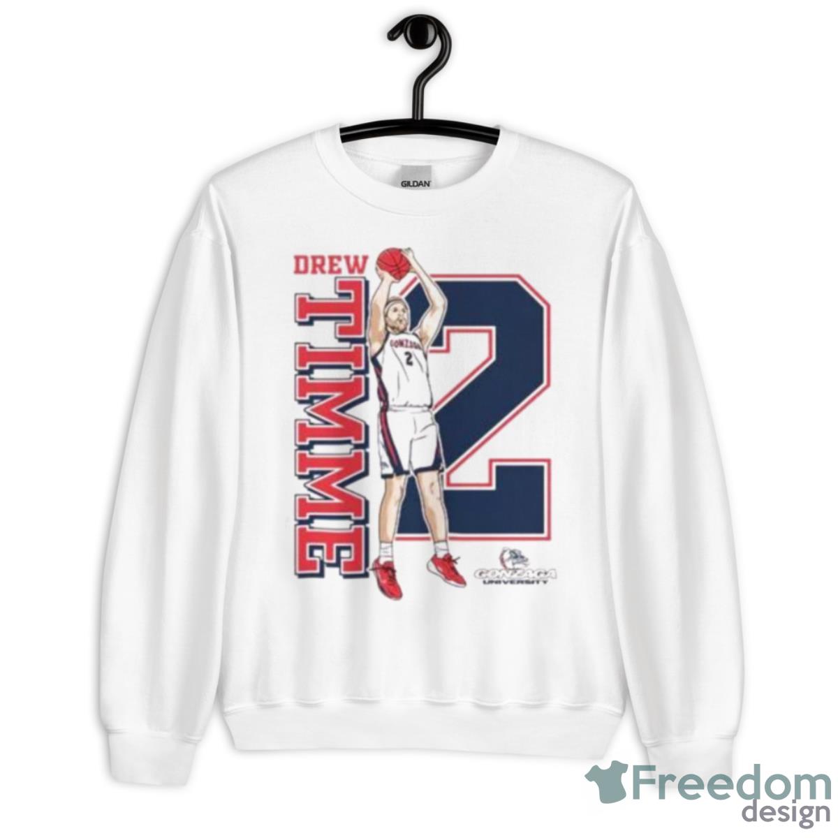 Drew Timme Gonzaga Bulldogs Number 2 Men’s Basketball Shirt - Unisex Heavy Blend Crewneck Sweatshirt