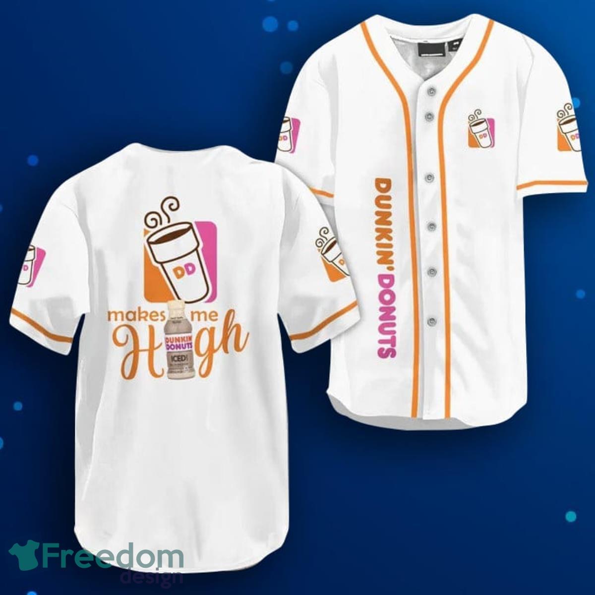 Dunkin Donut Make Me High Baseball Jersey Product Photo 1