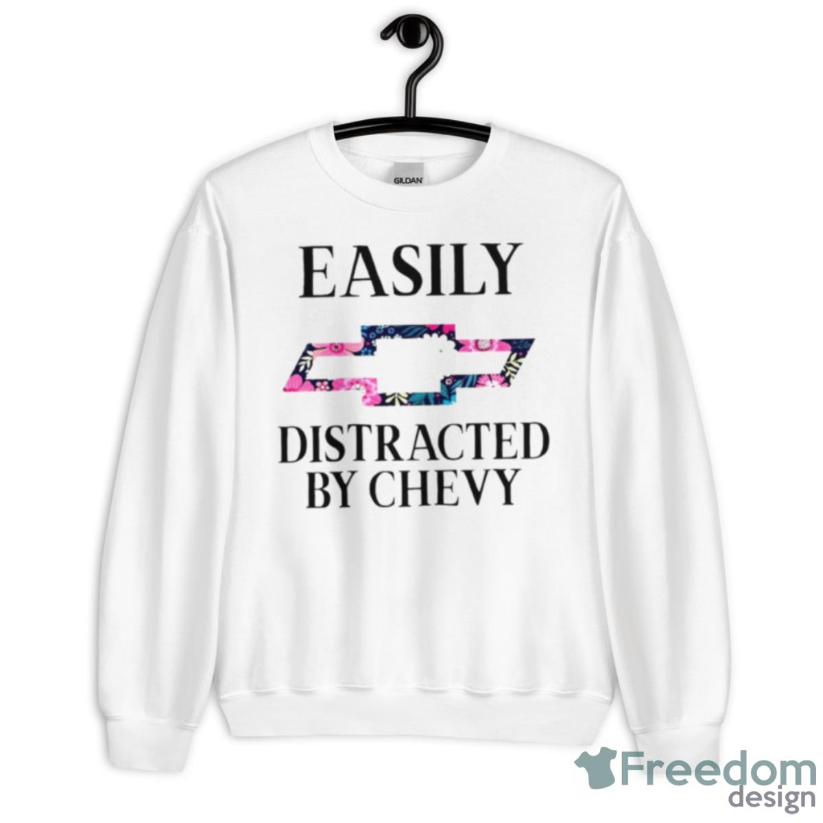 Easily Distracted By Chevy Shirt - Unisex Heavy Blend Crewneck Sweatshirt