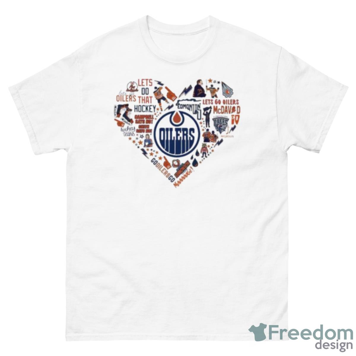 Edmonton Oilers Sport Team HearShirt - 500 Men’s Classic Tee Gildan