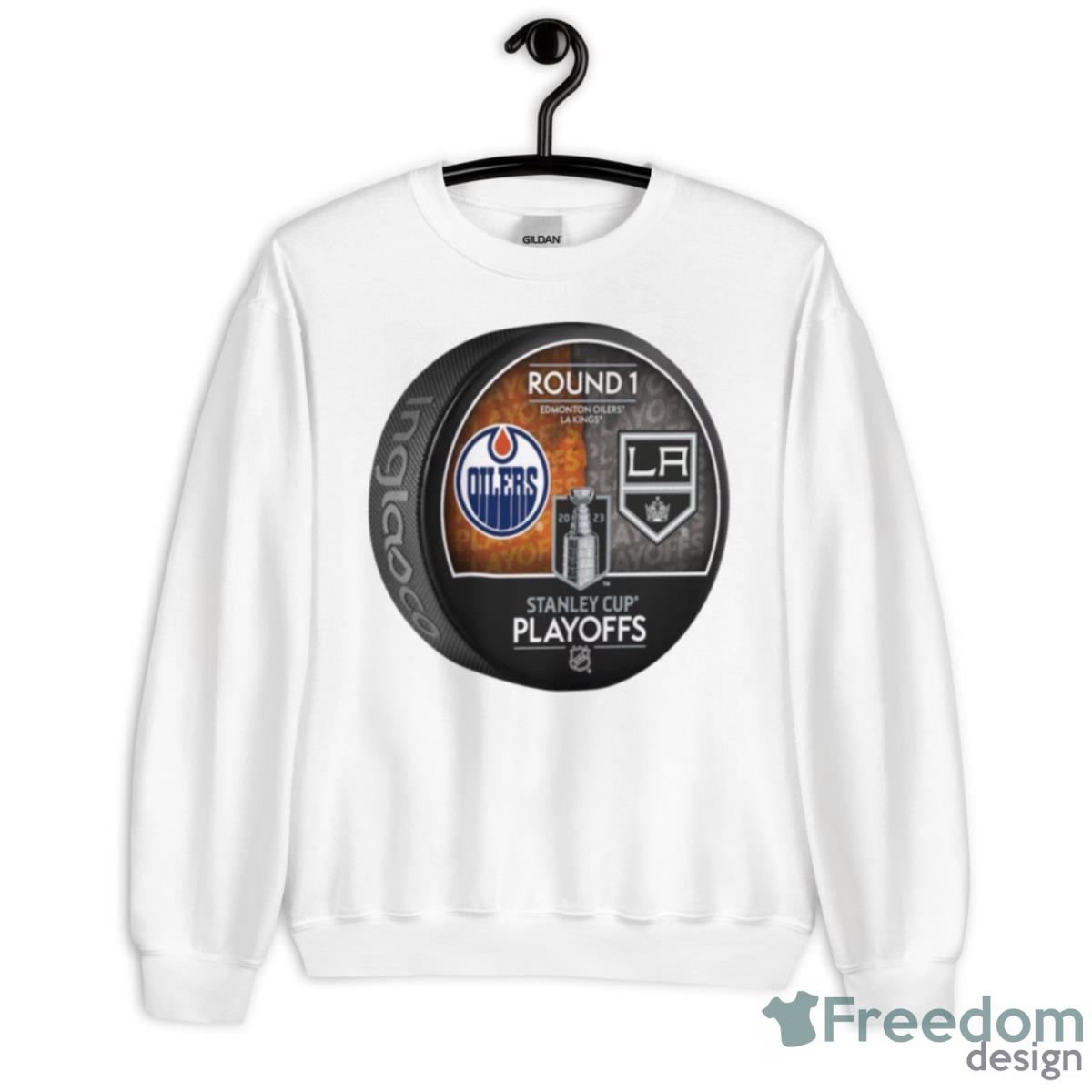 Edmonton Oilers Vs Los Angeles Kings Inglasco 2023 Stanley Cup Playoffs - Unisex Heavy Blend Crewneck Sweatshirt