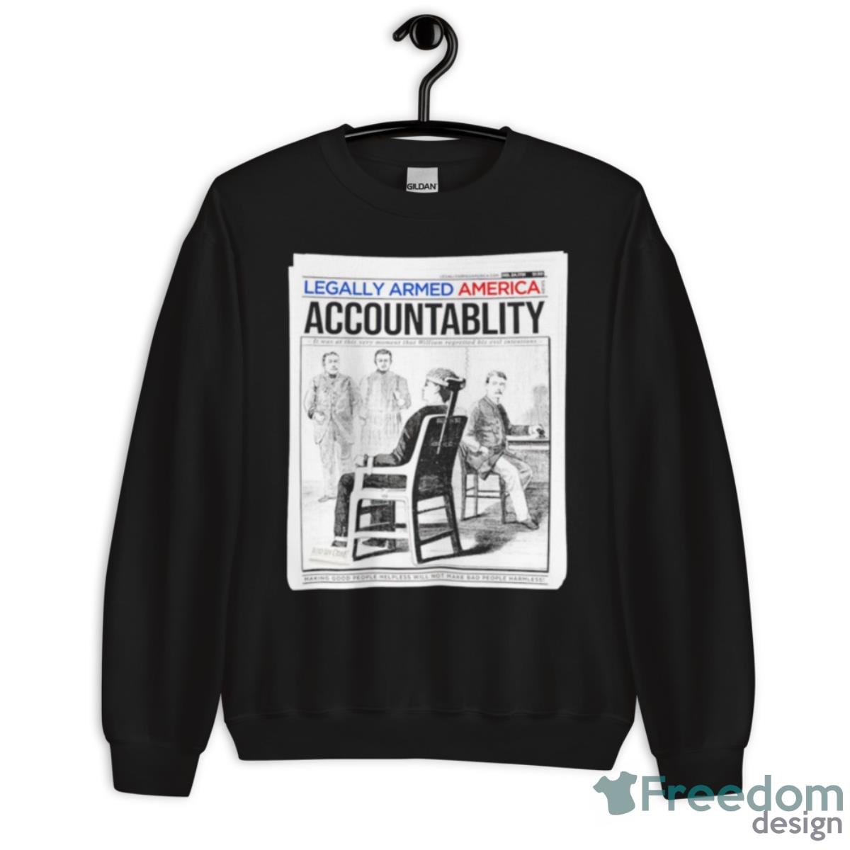 Electric Chair Accountability Shirt - Unisex Crewneck Sweatshirt