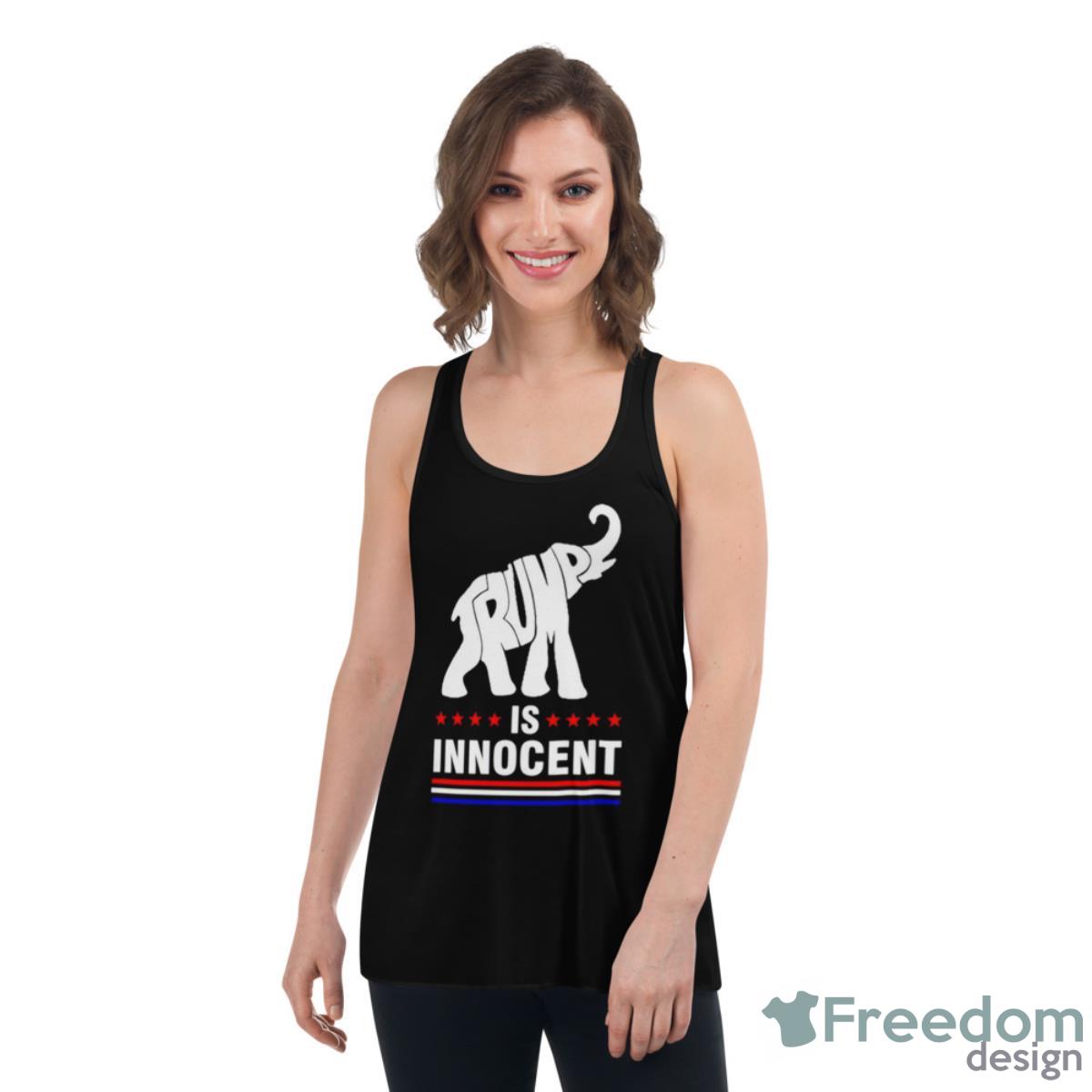 Elephant Trump Is Innocent Shirt - Womens Flowy Racerback Tank Elephant Trump Is Innocent Shirt - Womens Flowy Racerback Tank