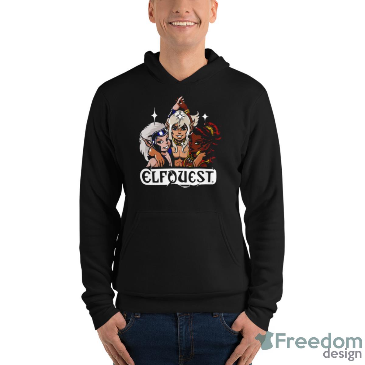 Elfquest Retro Trio Shirt - Unisex Fleece Pullover Hoodie Elfquest Retro Trio Shirt - Unisex Fleece Pullover Hoodie