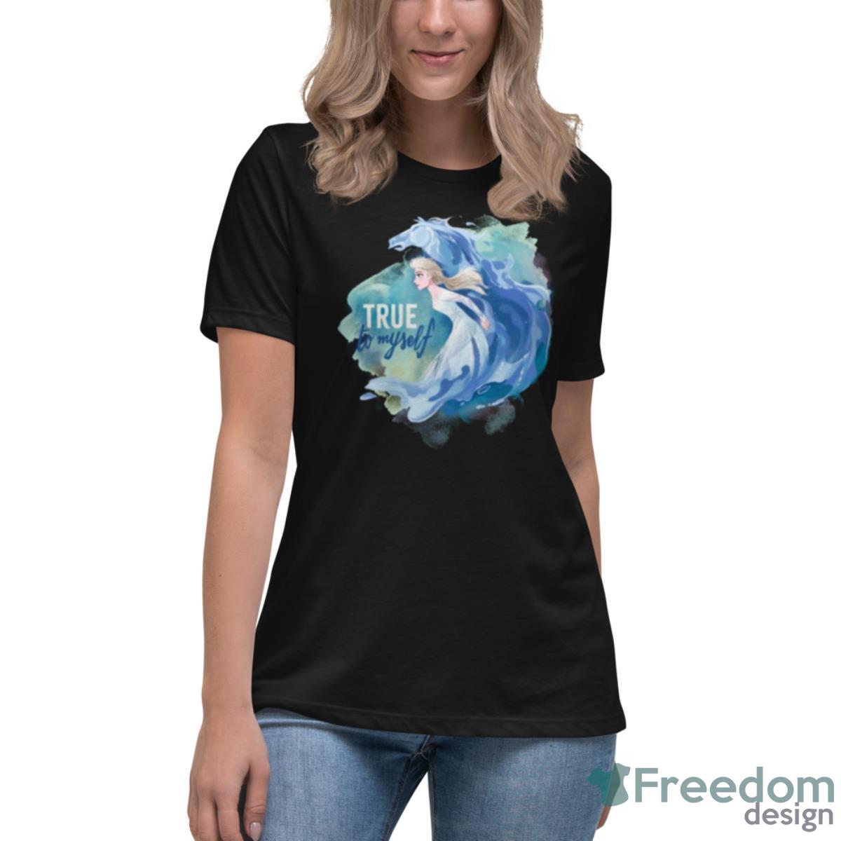 Elsa & The Nokk True To Myself Frozen Shirt - Womens Relaxed Short Sleeve Jersey Tee Elsa & The Nokk True To Myself Frozen Shirt - Womens Relaxed Short Sleeve Jersey Tee