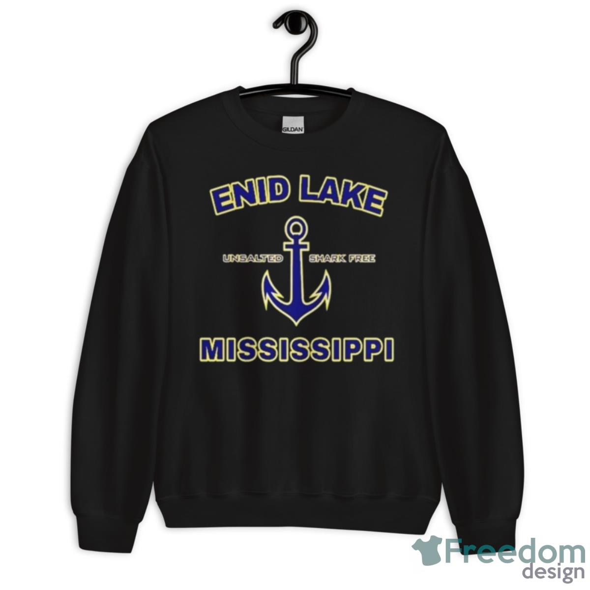 Enid Lake Unsalted Shark Free Mississippi Shirt - Unisex Crewneck Sweatshirt