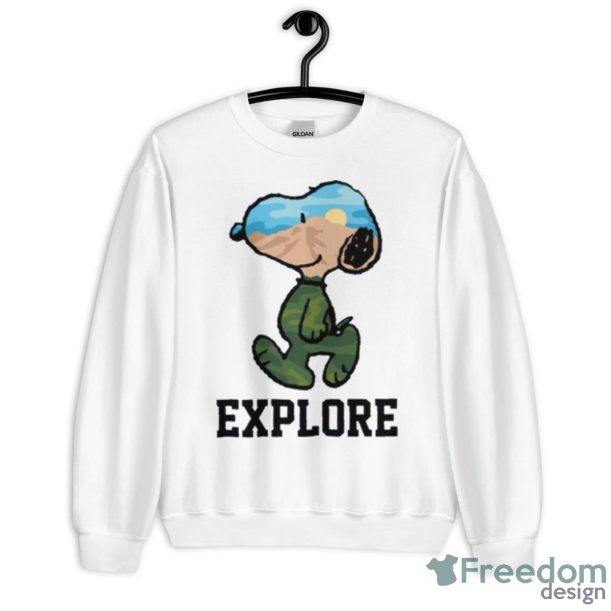 Explore Peanuts Great Outdoor Snoopy Shirt - Unisex Heavy Blend Crewneck Sweatshirt