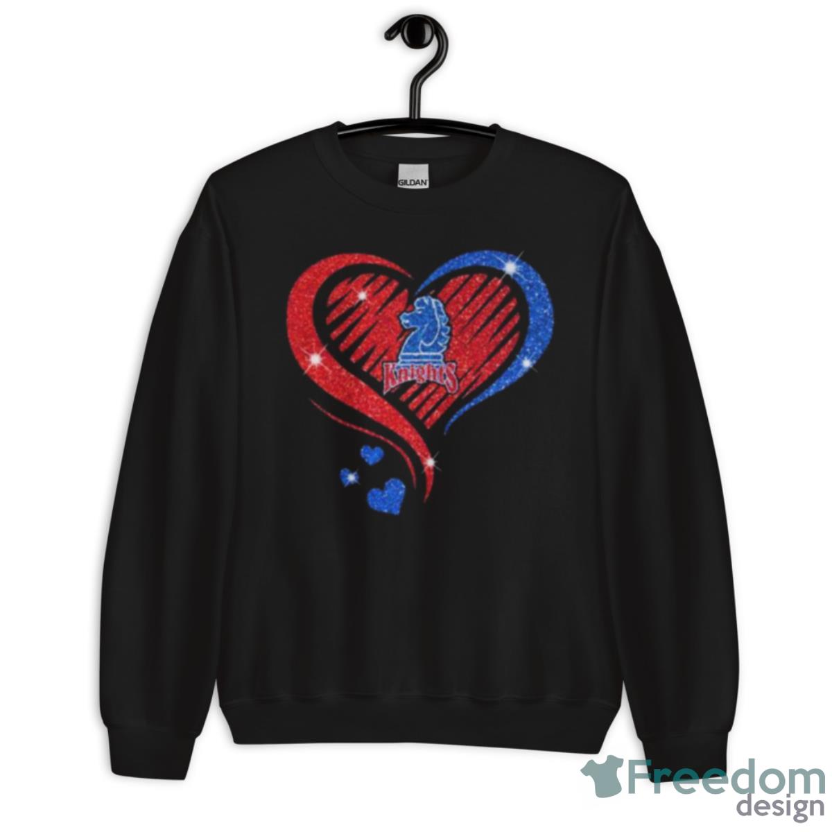 Fairleigh Dickinson Knights Diamond Heart Shirt - Unisex Crewneck Sweatshirt