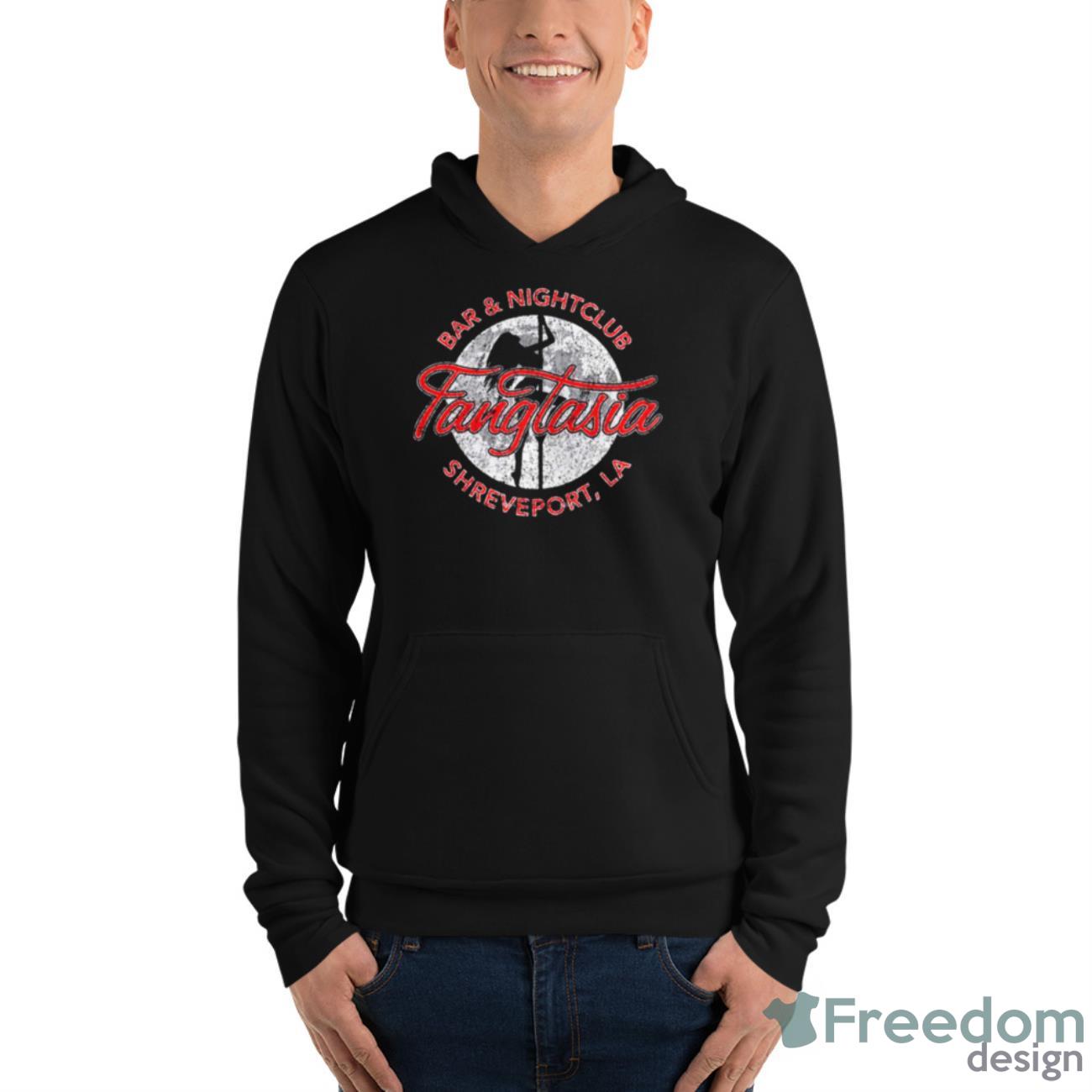 Fangtasia Bar & Nightclub True Blood Shirt - Unisex Fleece Pullover Hoodie Fangtasia Bar & Nightclub True Blood Shirt - Unisex Fleece Pullover Hoodie