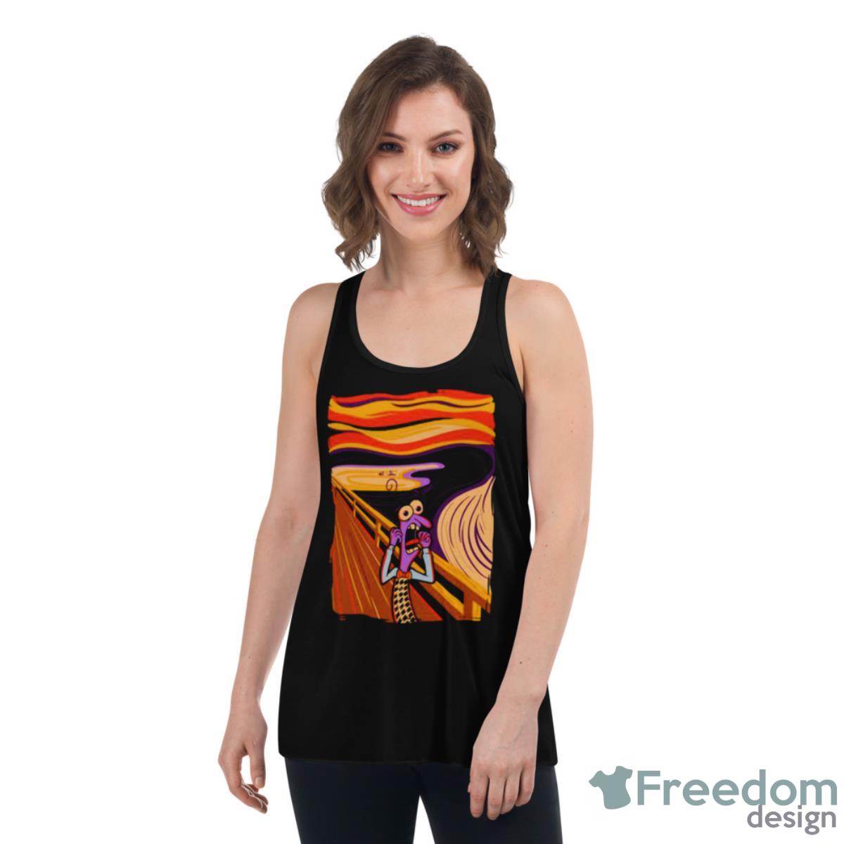 Fear Scream Inside Out Van Gogh Shirt - Womens Flowy Racerback Tank Fear Scream Inside Out Van Gogh Shirt - Womens Flowy Racerback Tank