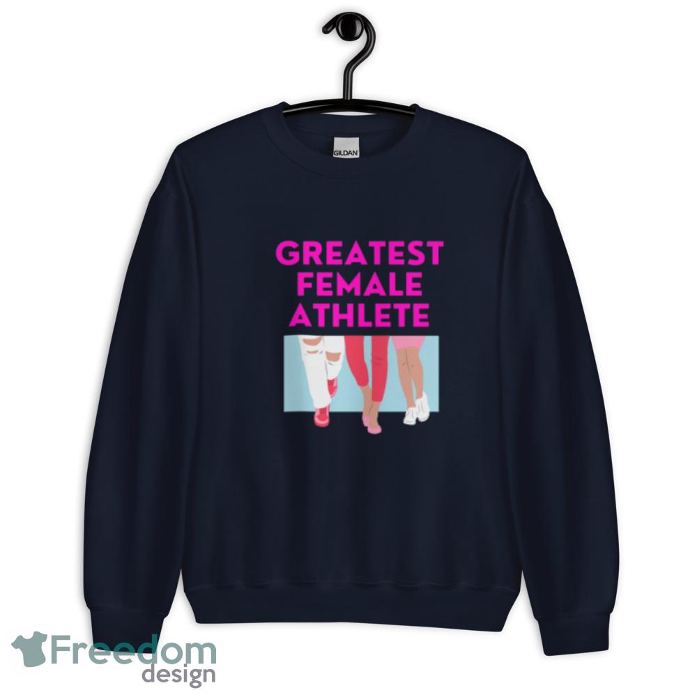 Female athlete Greatest pink t shirt - Unisex Crewneck Sweatshirt-1 Female athlete Greatest pink t shirt - Unisex Crewneck Sweatshirt-1