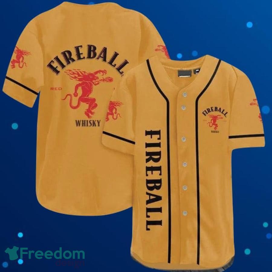 Fireball Whiskey Baseball Jersey For Men And Women Product Photo 1