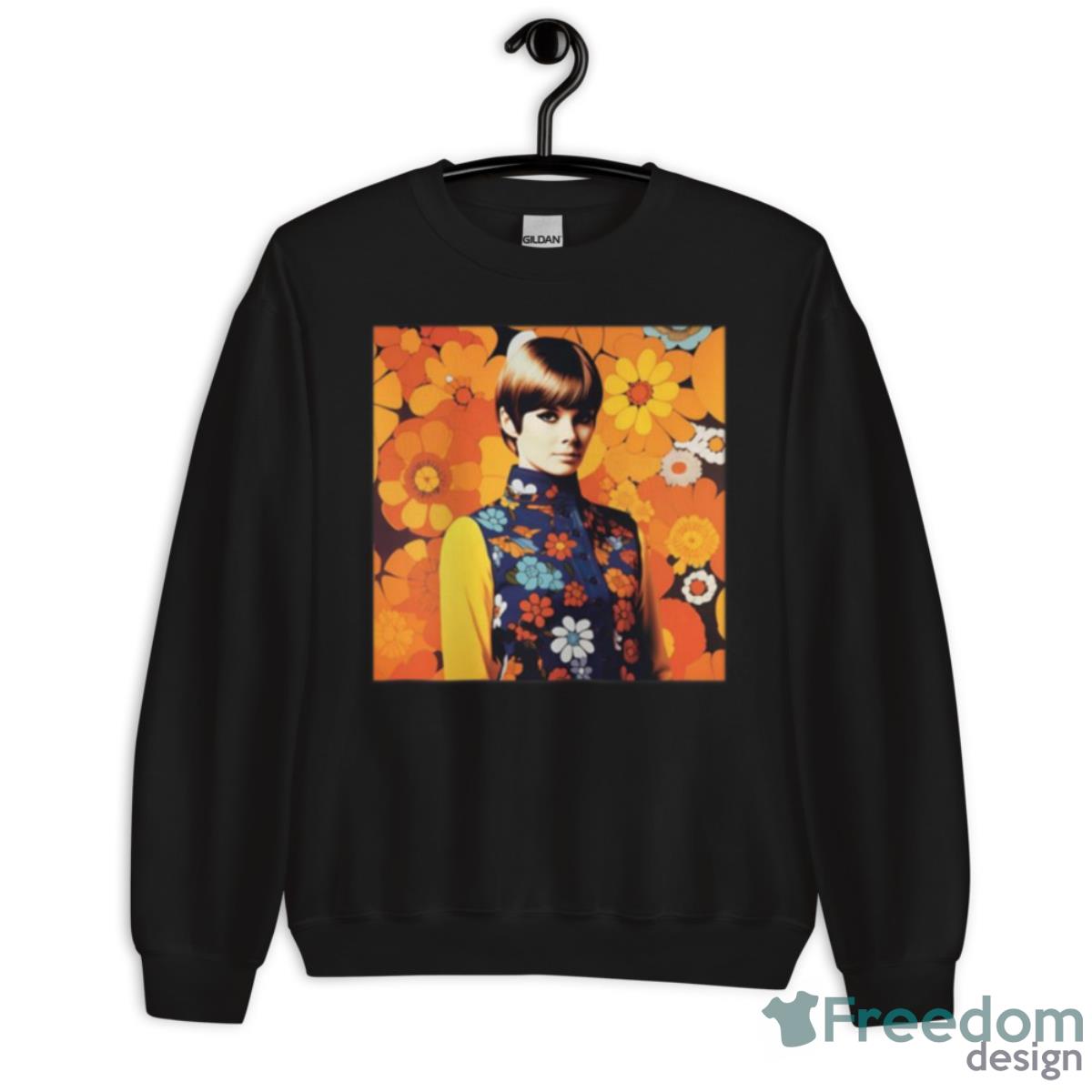 Floral Design Mary Quant Artwork Shirt - Unisex Crewneck Sweatshirt