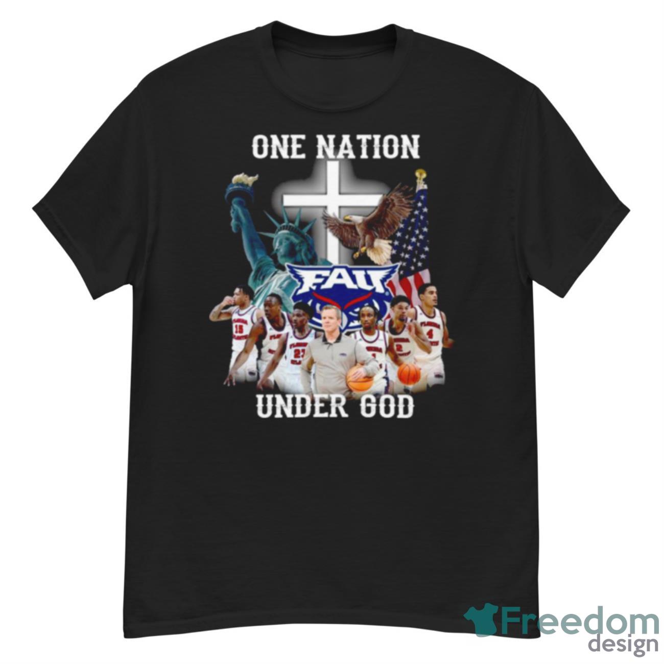 Florida Atlantic Owls Basketball One Nation Under God Shirt - G500 Men’s Classic T-Shirt
