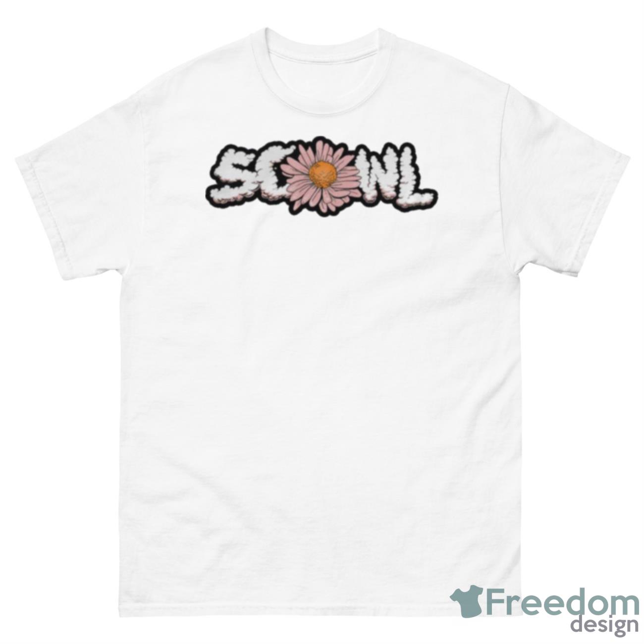 Flower Lettering Scowl Shirt - 500 Men’s Classic Tee Gildan