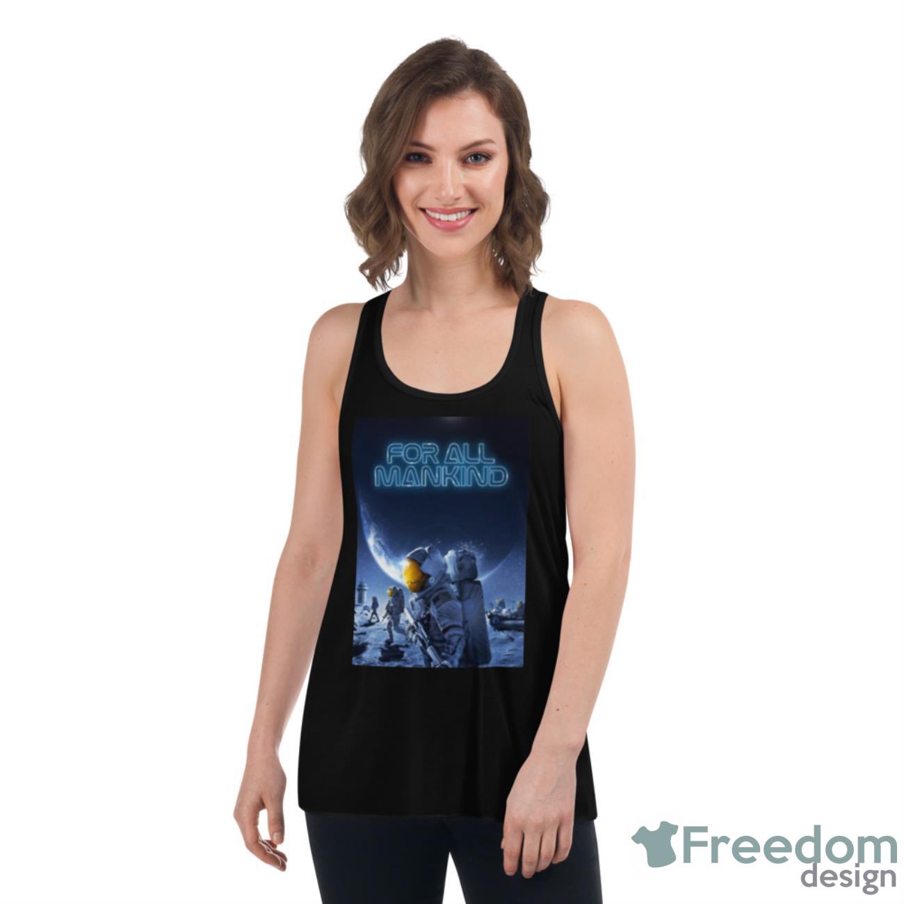 For All Mankind Graphic Shirt - Womens Flowy Racerback Tank For All Mankind Graphic Shirt - Womens Flowy Racerback Tank