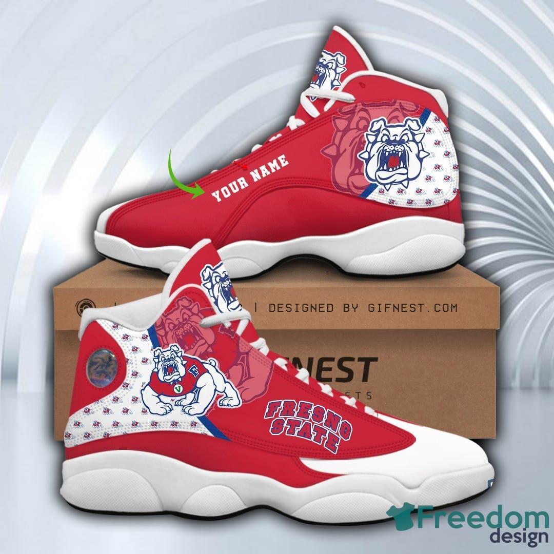 Fresno State Jordan 13 Custom Name Personalized Shoes New - Freedomdesign